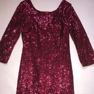 Ruby Red Sparkle Dress Women’s Medium Sparkly